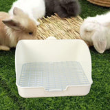 Maxbell Rabbit Litter Box for Cage Bedpan Potty Trainer for Rats Small Animals Bunny White