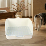 Maxbell Rabbit Litter Box for Cage Bedpan Potty Trainer for Rats Small Animals Bunny White