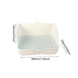 Maxbell Rabbit Litter Box for Cage Bedpan Potty Trainer for Rats Small Animals Bunny White