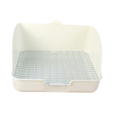Maxbell Rabbit Litter Box for Cage Bedpan Potty Trainer for Rats Small Animals Bunny White