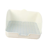Maxbell Rabbit Litter Box for Cage Bedpan Potty Trainer for Rats Small Animals Bunny White