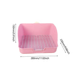 Maxbell Rabbit Litter Box for Cage Bedpan Potty Trainer for Rats Small Animals Bunny Pink