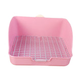 Maxbell Rabbit Litter Box for Cage Bedpan Potty Trainer for Rats Small Animals Bunny Pink