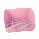 Maxbell Rabbit Litter Box for Cage Bedpan Potty Trainer for Rats Small Animals Bunny Pink