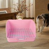 Maxbell Rabbit Litter Box for Cage Bedpan Potty Trainer for Rats Small Animals Bunny Pink