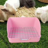 Maxbell Rabbit Litter Box for Cage Bedpan Potty Trainer for Rats Small Animals Bunny Pink