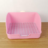 Maxbell Rabbit Litter Box for Cage Bedpan Potty Trainer for Rats Small Animals Bunny Pink