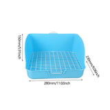Maxbell Rabbit Litter Box for Cage Bedpan Potty Trainer for Rats Small Animals Bunny Blue