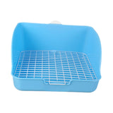 Maxbell Rabbit Litter Box for Cage Bedpan Potty Trainer for Rats Small Animals Bunny Blue