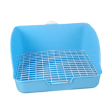 Maxbell Rabbit Litter Box for Cage Bedpan Potty Trainer for Rats Small Animals Bunny Blue
