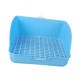 Maxbell Rabbit Litter Box for Cage Bedpan Potty Trainer for Rats Small Animals Bunny Blue