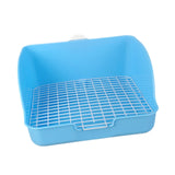 Maxbell Rabbit Litter Box for Cage Bedpan Potty Trainer for Rats Small Animals Bunny Blue