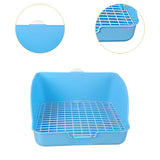 Maxbell Rabbit Litter Box for Cage Bedpan Potty Trainer for Rats Small Animals Bunny Blue
