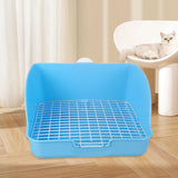 Maxbell Rabbit Litter Box for Cage Bedpan Potty Trainer for Rats Small Animals Bunny Blue