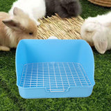 Maxbell Rabbit Litter Box for Cage Bedpan Potty Trainer for Rats Small Animals Bunny Blue