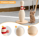 Maxbell Cat Scratching Post Home Stable Wooden Base with Dangling Ball Cat Scratcher