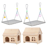Maxbell Bird House DIY Pet Living Playground Toy Perch for Budgies