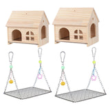 Maxbell Bird House DIY Pet Living Playground Toy Perch for Budgies