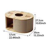 Maxbell Cardboard Cat Scratcher House Decoration Cat Tunnel for Balcony Dorm Kittens