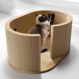 Maxbell Cardboard Cat Scratcher House Decoration Cat Tunnel for Balcony Dorm Kittens
