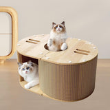 Maxbell Cardboard Cat Scratcher House Decoration Cat Tunnel for Balcony Dorm Kittens