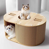 Maxbell Cardboard Cat Scratcher House Decoration Cat Tunnel for Balcony Dorm Kittens