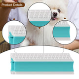 Maxbell Pet Hair Remover Compact Cat Dog Hair Remover for Car Interiors Rugs Couches 25cmx7cmx2.8cm Blue