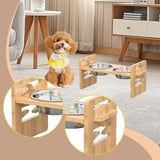 Maxbell Raised Dog Bowls Nonslip Puppy Dish Pet Stand for Kitten Small Dogs and Cats