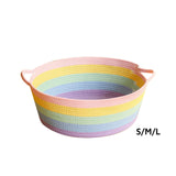 Maxbell Cotton Rope Woven Cat Bed Basket Pet Sleeping Bed for Rest Indoor Cats Puppy S