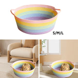 Maxbell Cotton Rope Woven Cat Bed Basket Pet Sleeping Bed for Rest Indoor Cats Puppy S