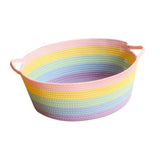 Maxbell Cotton Rope Woven Cat Bed Basket Pet Sleeping Bed for Rest Indoor Cats Puppy S