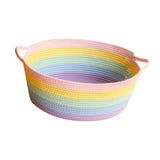 Maxbell Cotton Rope Woven Cat Bed Basket Pet Sleeping Bed for Rest Indoor Cats Puppy M