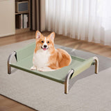 Maxbell Elevated Pet Bed All Seasons Raised Cat Dog Bed for Puppy Kitten Indoor Cats M Green