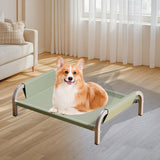 Maxbell Elevated Pet Bed All Seasons Raised Cat Dog Bed for Puppy Kitten Indoor Cats M Green