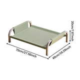 Maxbell Elevated Pet Bed All Seasons Raised Cat Dog Bed for Puppy Kitten Indoor Cats L Green