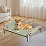 Maxbell Elevated Pet Bed All Seasons Raised Cat Dog Bed for Puppy Kitten Indoor Cats L Green