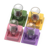 Maxbell Reptile Feeder Sturdy Reptile Waterer for Amphibians Bearded Dragon Tortoise Yellow