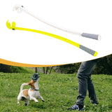 Maxbell Dog Ball Launcher Ergonomic Handle Interactive Sport Manual Non Slip Chucker white