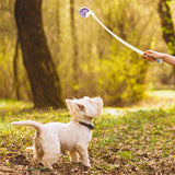 Maxbell Dog Ball Launcher Ergonomic Handle Interactive Sport Manual Non Slip Chucker white