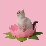 Maxbell Lotus Shaped Cat Bed Home Decor Soft Bite Resistant for Indoor Cats Cat Nest
