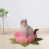 Maxbell Lotus Shaped Cat Bed Home Decor Soft Bite Resistant for Indoor Cats Cat Nest
