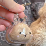 Maxbell Pet Hair Collector Pet Memorial Gifts Keepsake Portable Memorial Storage Box Blush Rabbit