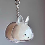 Maxbell Pet Hair Collector Pet Memorial Gifts Keepsake Portable Memorial Storage Box Blush Rabbit