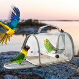 Maxbell Bird Carrier Bag Gifts for Cockatiel Accessories for Outdoor Hiking Shopping Gray