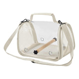 Maxbell Bird Carrier Bag Gifts for Cockatiel Accessories for Outdoor Hiking Shopping Beige