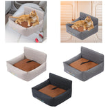 Maxbell Dog Car Seat Breathable Cat Car Seat for Small Medium Dogs Indoor Cats Bunny Beige