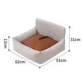 Maxbell Dog Car Seat Breathable Cat Car Seat for Small Medium Dogs Indoor Cats Bunny Beige