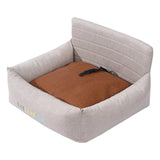 Maxbell Dog Car Seat Breathable Cat Car Seat for Small Medium Dogs Indoor Cats Bunny Beige