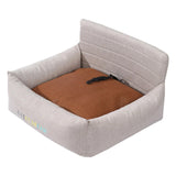 Maxbell Dog Car Seat Breathable Cat Car Seat for Small Medium Dogs Indoor Cats Bunny Beige