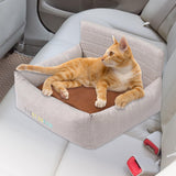 Maxbell Dog Car Seat Breathable Cat Car Seat for Small Medium Dogs Indoor Cats Bunny Beige